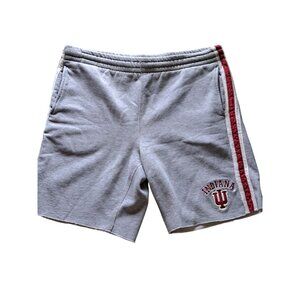 Indiana Hoosiers Gray Athletic Shorts Red Stripe Logo Colosseum Athletics Men L